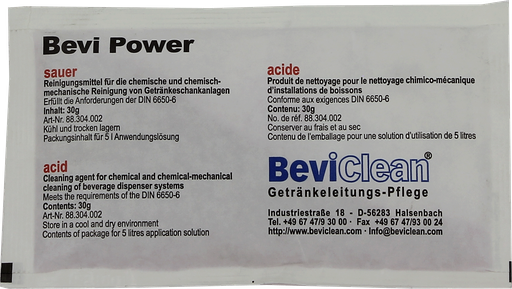 [BEV 88.304.002] Bevi Power - Solution de Nettoyage Acide en poudre